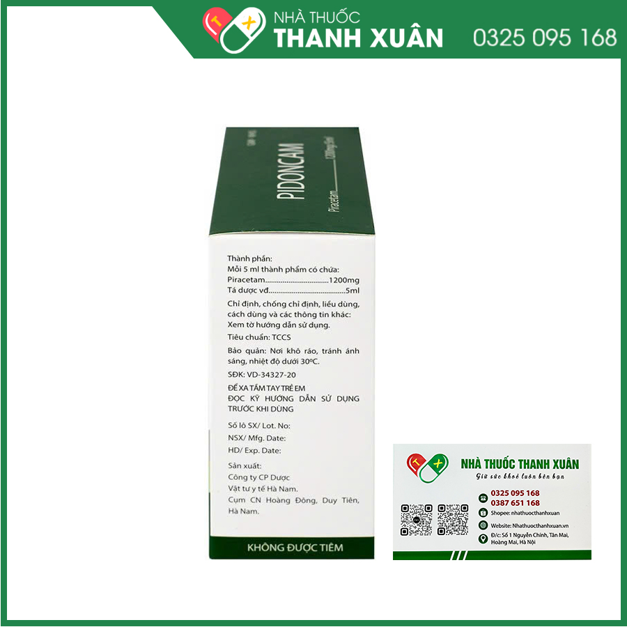 Pidoncam thuốc điều trị rối loạn tuần hoàn não